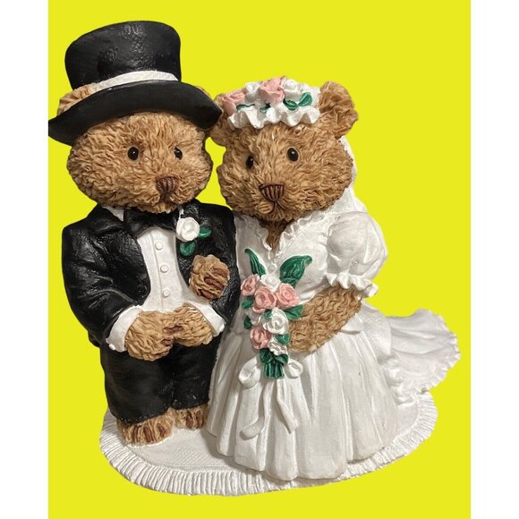 The Windsor Bears Of Cranbury Commons Mr. & Mrs. Windsor Wedding Figurine 1991 - Picture 1 of 11
